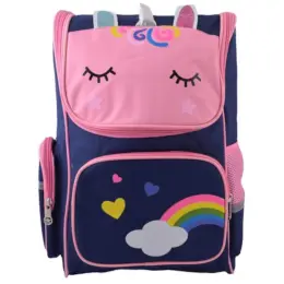 Cool Kids Rainbow Backpack Navy Front